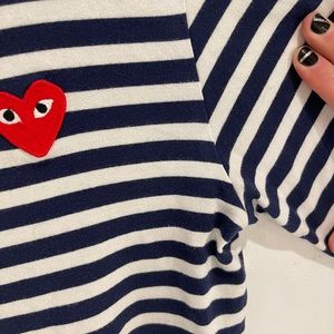 CDG Comme Des Garçons long sleeve stripe tee shirt